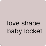 love shape baby locket